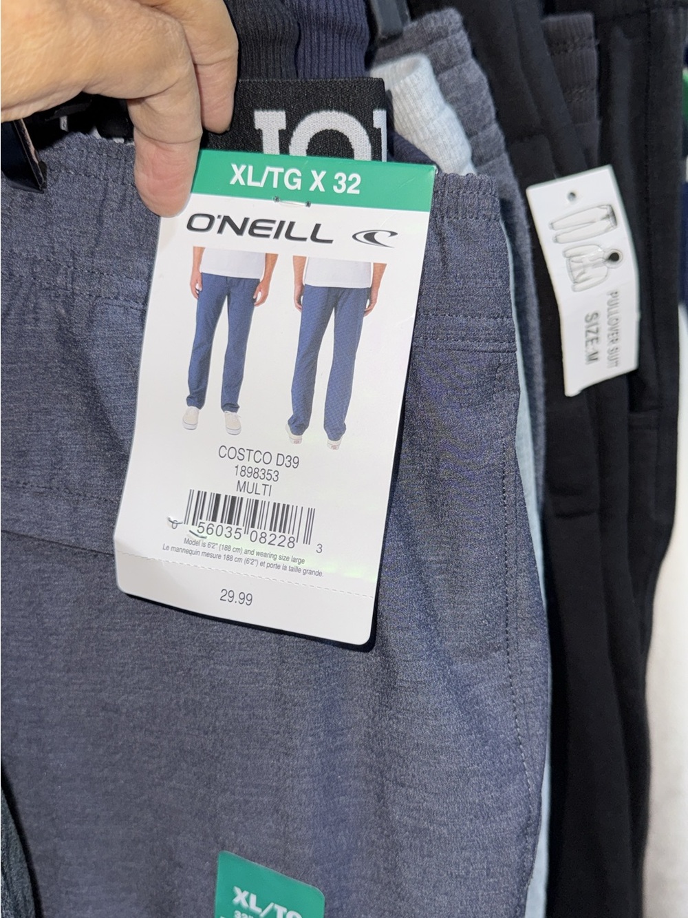 O'Neill Men's Heather Navy Jogger Pants